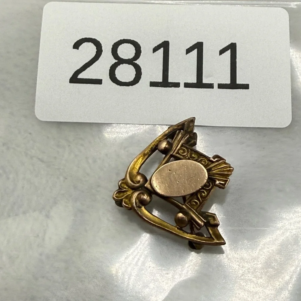 Vintage Gold Filled Watch Chain Brooch Signed S&W